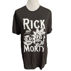 Adult Swim Rick and Morty Graphic Tee Black Size Large